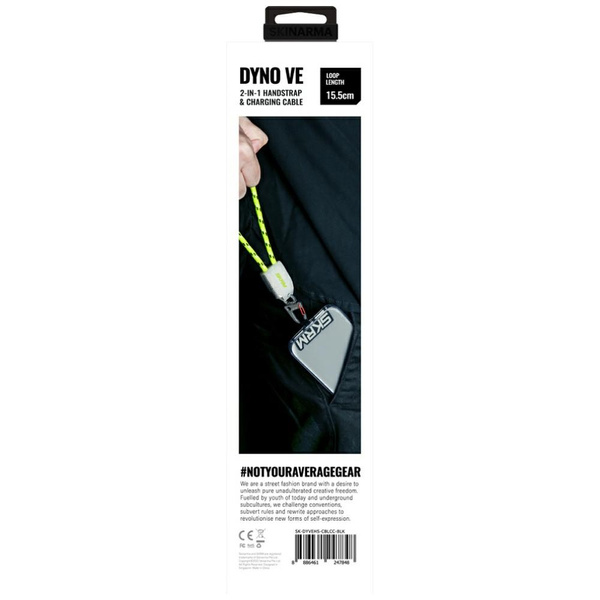 Uniwersalna smycz na nadgarstek z kablem 2w1 Skinarma Dyno Ve USB-C/USB-C beżowy