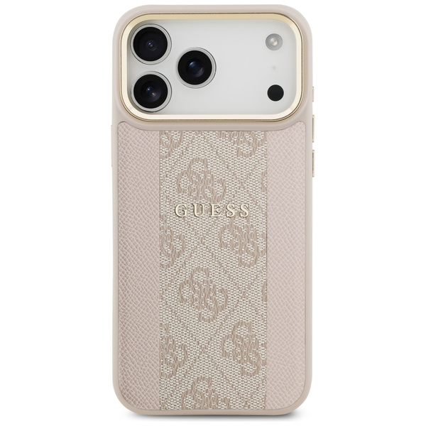 Etui Guess 4G Stripe MagSafe do iPhone   17 Pro Max różowy