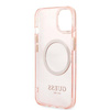 Guess GUHMP13MHTCMP iPhone 13 / 14 / 15 6.1" różowy/pink hard case Gold Outline Translucent MagSafe