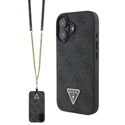 Guess GUHCP16SP4TDSCPK iPhone 166.1" czarny/black hardcase Leather Metal Logo Strass Crossbody