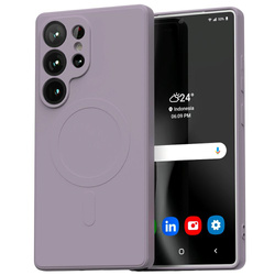 Mercury MagSafe Semi-Silicone Sam S25 Ultra S938 liliowy fiolet /lilac purple