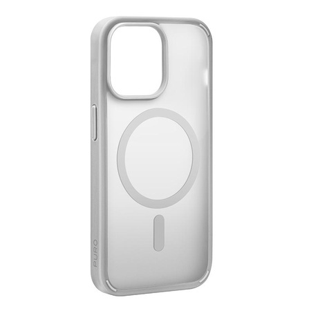 PURO GRADIENT MAG Etui iPhone 15 Pro Max MagSafe Srebrny