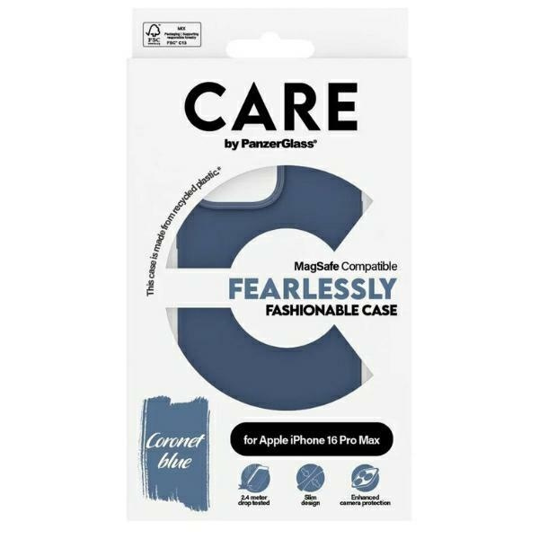 CARE by PanzerGlass Fashion Case iPhone 16 Pro Max 6.9" niebieski/blue MagSafe 1384