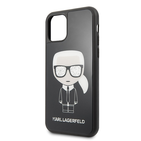 KARL LAGERFELD KLHCN58DLFKBK IPHONE 11 PRO CZARNY/BLACK HARD CASE ICONIC KARL GLITTER