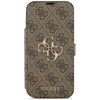 Etui Guess Book 4G Metal Logo do iPhone  17 Pro Max brązowy