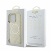Guess GUHMP16LPSAPSMED iPhone 16 Pro6.3" złoty/gold hardcase Saffiano Peony Classic Logo MagSafe