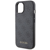 Guess GUHCP15SG4GFGR iPhone 15 / 14 / 13 6.1" szary/grey hard case 4G Metal Gold Logo
