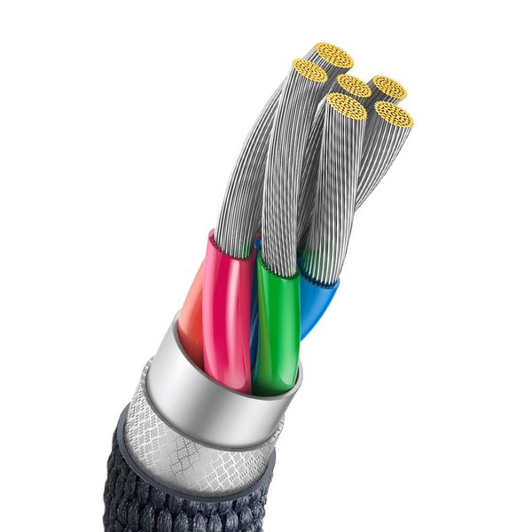 Baseus Crystal Shine Series cable USB cable for fast charging and data transfer USB Type A - USB Type C 100W 1.2m black (CAJY000401)