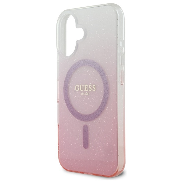 Guess GUHMP16MHGRCELP iPhone 16 Plus6.7" różowy/pink hardcase IML Glitter Gradient MagSafe