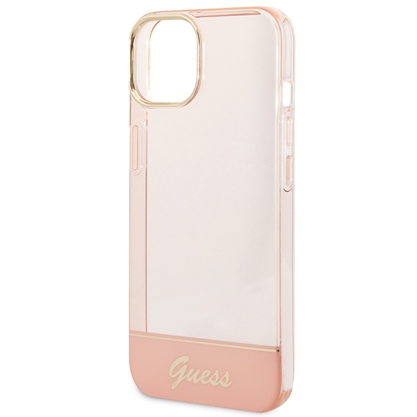 Guess GUHCP14MHGCOP iPhone 14 Plus / 15 Plus 6.7" różowy/pink hardcase Translucent
