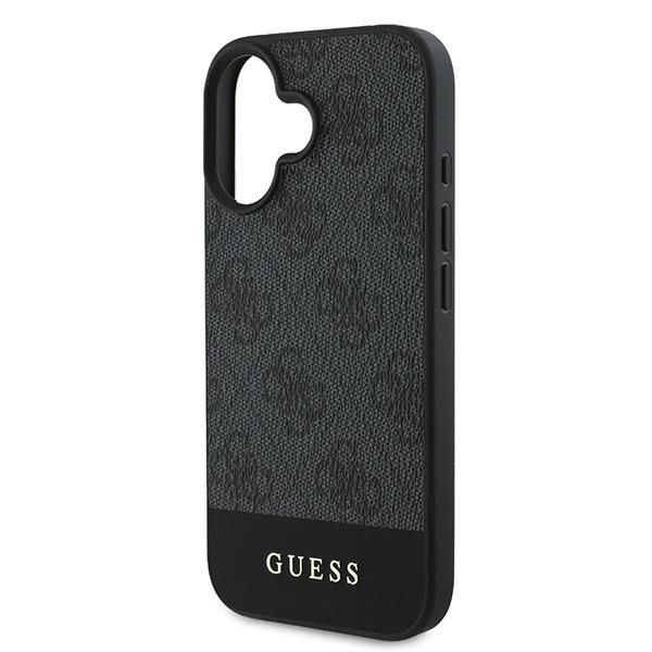 Guess GUHCP16MG4GLGR iPhone 16 Plus 6.7" szary/grey hardcase 4G Bottom Stripe