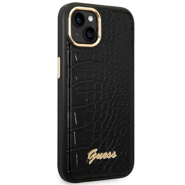 Guess GUHCP14MHGCRHK iPhone 14 Plus / 15 Plus 6.7" czarny/black hardcase Croco Collection
