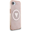 Etui Guess IML Metal Glitter 4G Circle   Triangle MagSafe do iPhone 16e różowy