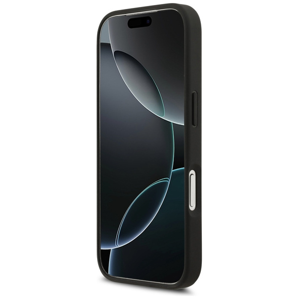 Etui Karl Lagerfeld Grained Pattern & Logo MagSafe do iPhone 17 Pro czarny