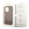 Guess GUHCP14LG4GLBR iPhone 14 Pro6,1" brązowy/brown hard case 4G Stripe Collection