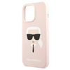 KARL LAGERFELD KLHCP13LSLKHLP IPHONE 13 PRO / 13 6,1" JASNORÓŻOWY/LIGHT PINK HARDCASE SILICONE KARL`S HEAD