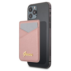 Guess Wallet Card Slot GUWMSSASLPIMagSafe Saffiano różowy/pink