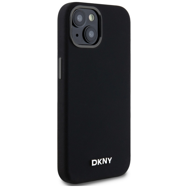 DKNY DKHMP14SSMCHLK iPhone 14 / 15 / 136.1" czarny/black hardcase Liquid Silicone Small Metal Logo MagSafe
