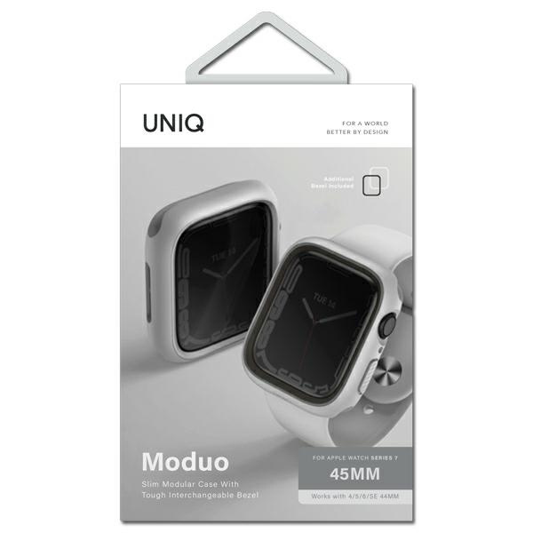 Etui Uniq Moduo na Apple Watch 4/5/6/7/8/SE/SE2 44/45mm - kredowo-szary