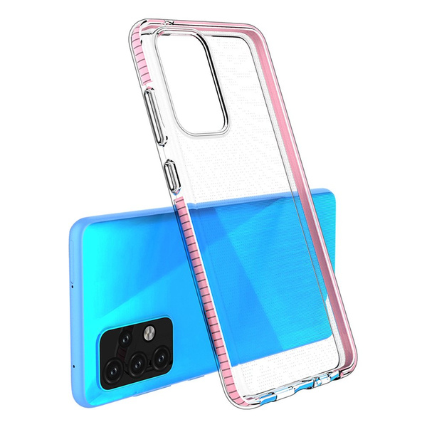 Spring Case pokrowiec żelowe etui z kolorową ramką do Samsung Galaxy A52s 5G / A52 5G / A52 4G ciemnoniebieski