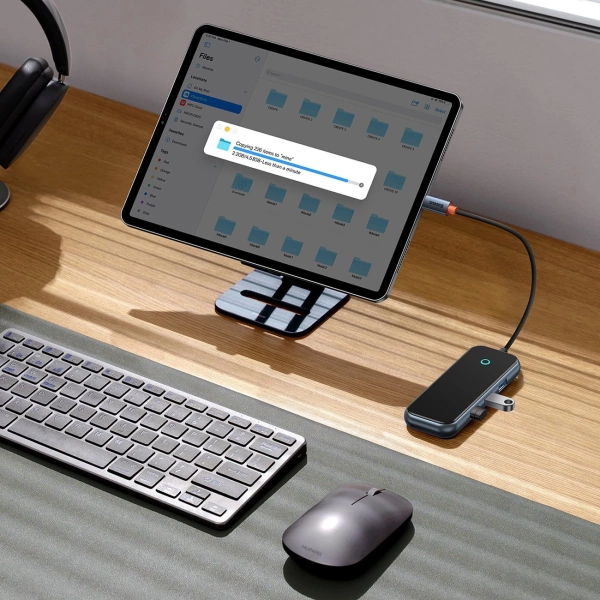 Baseus AcmeJoy HUB 4-port (USB-C to 1x USB-C PD&Data/3x USB3.0) dark gray (WKJZ010013)