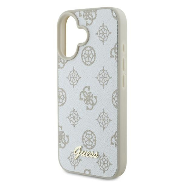 Guess GUHMP16SPGPYSH iPhone 166.1" biały/white hardcase Peony Script Logo MagSafe