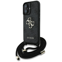 Etui Guess 4G Big Logo Cord Stap         Crossbody do iPhone 16 czarny