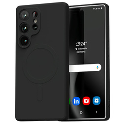 Mercury MagSafe Semi-Silicone Sam S25 Ultra S938 czarny/black