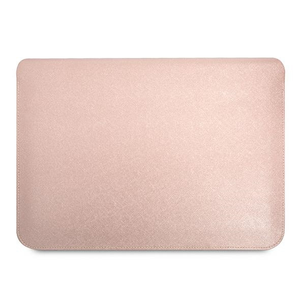 Guess Sleeve GUCS16PSATLP 16" różowy/pink Saffiano Triangle Logo