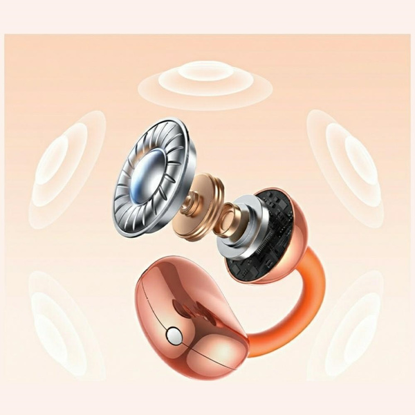 Słuchawki TWS USAMS R03 Echo Clip-on     Bluetooth 6.0 bezprzewodowe niebieski