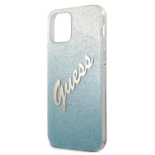 Guess GUHCP12MPCUGLSBL iPhone 12/12 Pro6,1" niebieski/blue hardcase Glitter Gradient Script