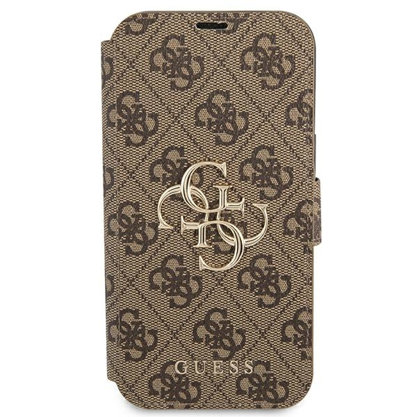 Guess GUBKP13X4GMGBR iPhone 13 Pro Max6,7" brązowy/brown book 4G Big Metal Logo