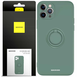 Spacecase Etui Silicone Ring iPhone 11 Pro dark green
