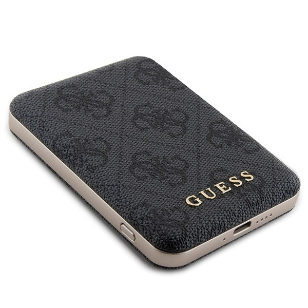 Zestaw Guess GUBPM5N614GEMGK iPhone11 6.1" hardcase + Powerbank 5000mAh MagSafe czarny/black 4G Metal Logo