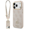 Etui Guess 4G Strass Logo & Big Strap    Metal Buttons MagSafe do iPhone 17 Pro różowy