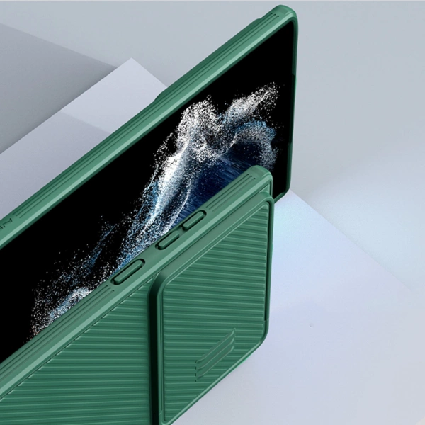 Nillkin CamShield S Case Samsung Galaxy S23 Ultra Armored Cover Camera Protector Green