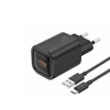 FONENG ładowarka sieciowa EU68 18W 1xUSB QC3.0 + kabel USB-C Czarny