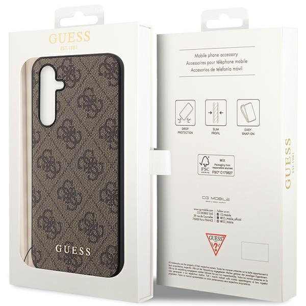 Guess GUHCS23FEGF4GBR S23 FE S711brązowy/brown hardcase 4G Charms Collection