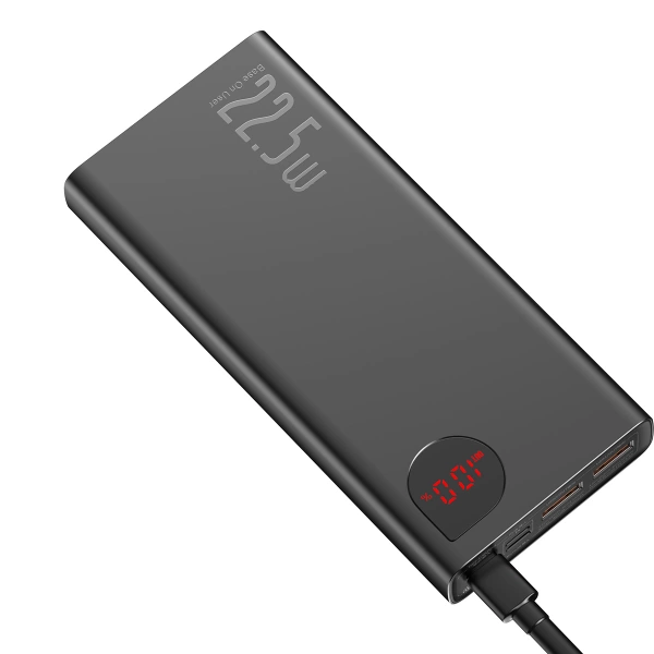 Baseus Adaman powerbank z szybkim ładowaniem 20000mAh 22.5W + kabel USB-A - USB-C 3A 0.3m czarny