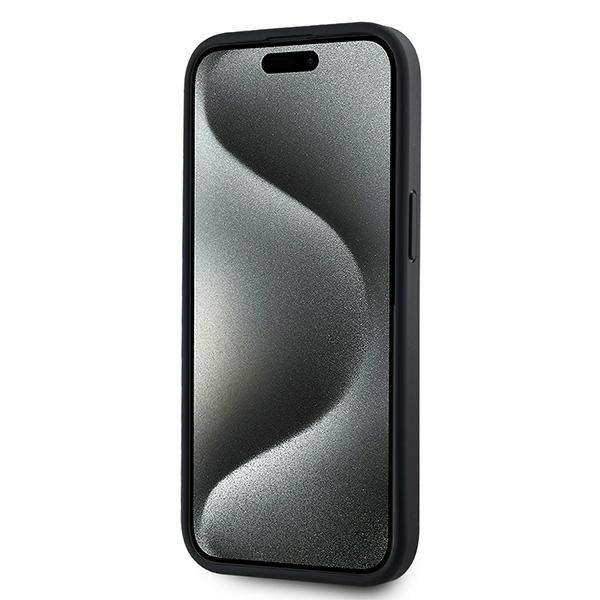 DKNY DKHMP15SPCPVSLK iPhone 15 / 14 / 136.1" czarny/black hardcase Leather Checkered Mono Pattern MagSafe