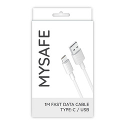 MYSAFE NB CABLE P156 TYP-C 1M WHITE