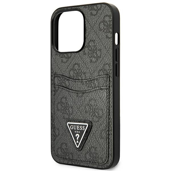 Guess GUHCP13LP4TPK iPhone 13 Pro / 136,1" czarny/black hardcase 4G Triangle Logo Cardslot