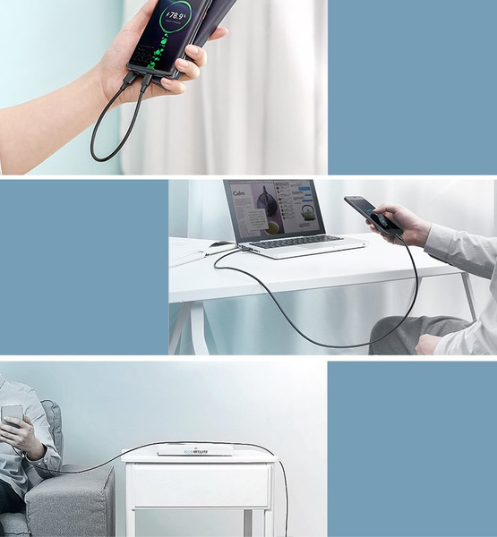 Kabel Ugreen US287 60116 USB-A / USB-C 2A 1m - czarny