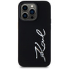 Etui Karl Lagerfeld Silicone Metal        Script Logo do iPhone 14 Pro czarny