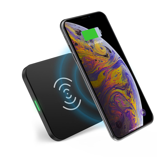 CHOETECH WIRELESS CHARGER KIT QI 10W FOR PHONE EARPHONE BLACK (T511-S) + Q5003 WALL CHARGER EUROPEAN STANDARD WHITE + AB CABLE 1.2M WHITE