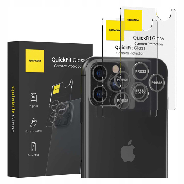 Spacecase Szkło na aparat QuickFit Camera iPhone 11 Pro/11 Pro Max/12 Pro black