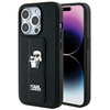 Etui Karl Lagerfeld Gripstand Saffiano Karl&Choupette Pins na iPhone 14 Pro - czarne