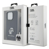 Etui Karl Lagerfeld Crossbody Saffiano Metal Pin Karl&Choupette na iPhone 15 Pro - czarne