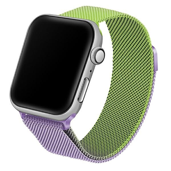 Beline pasek Apple Watch Steel 42/44/45/49mm zielono-purpurowy green/purple