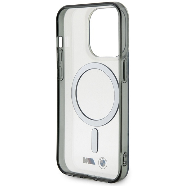 Etui BMW Silver Ring MagSafe na iPhone 14 Pro - przezroczyste